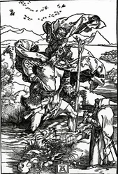 St. Christophorus mit dem Vogelflug, ca. 1503-4